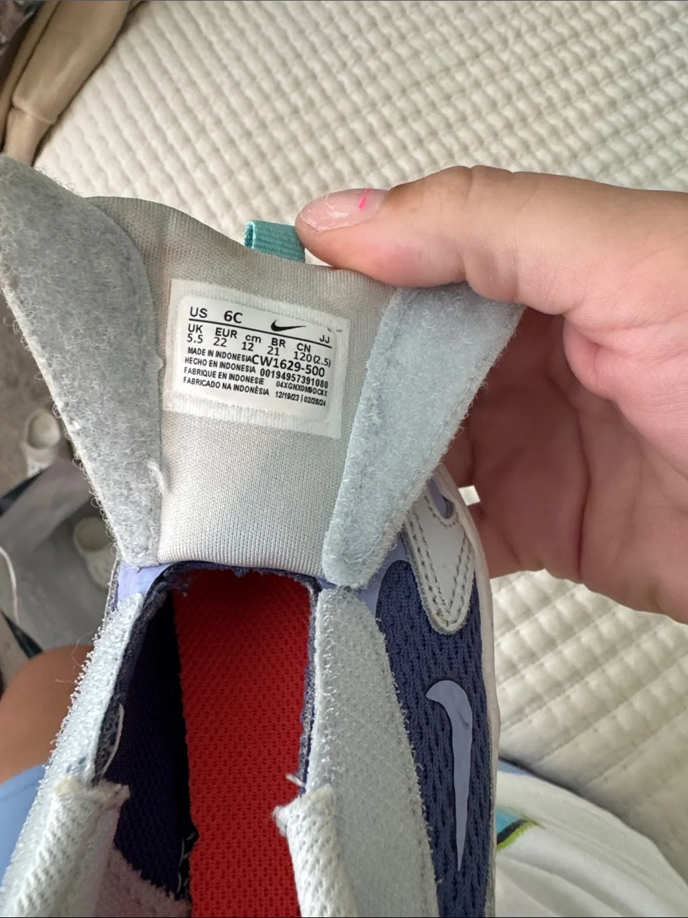 Nike Kids Navy, Teal & Coral Slip-On Sneakers